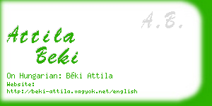 attila beki business card