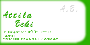 attila beki business card